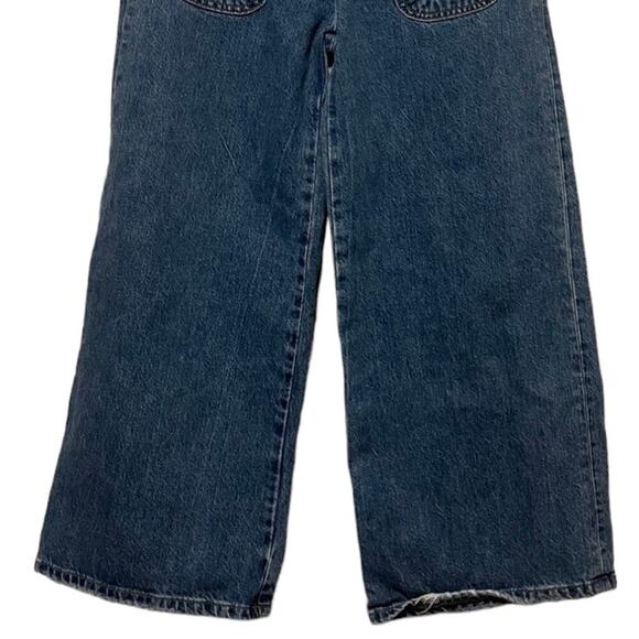 Free People Wide Leg Crop Button Front Jeans - Picture 3 of 6